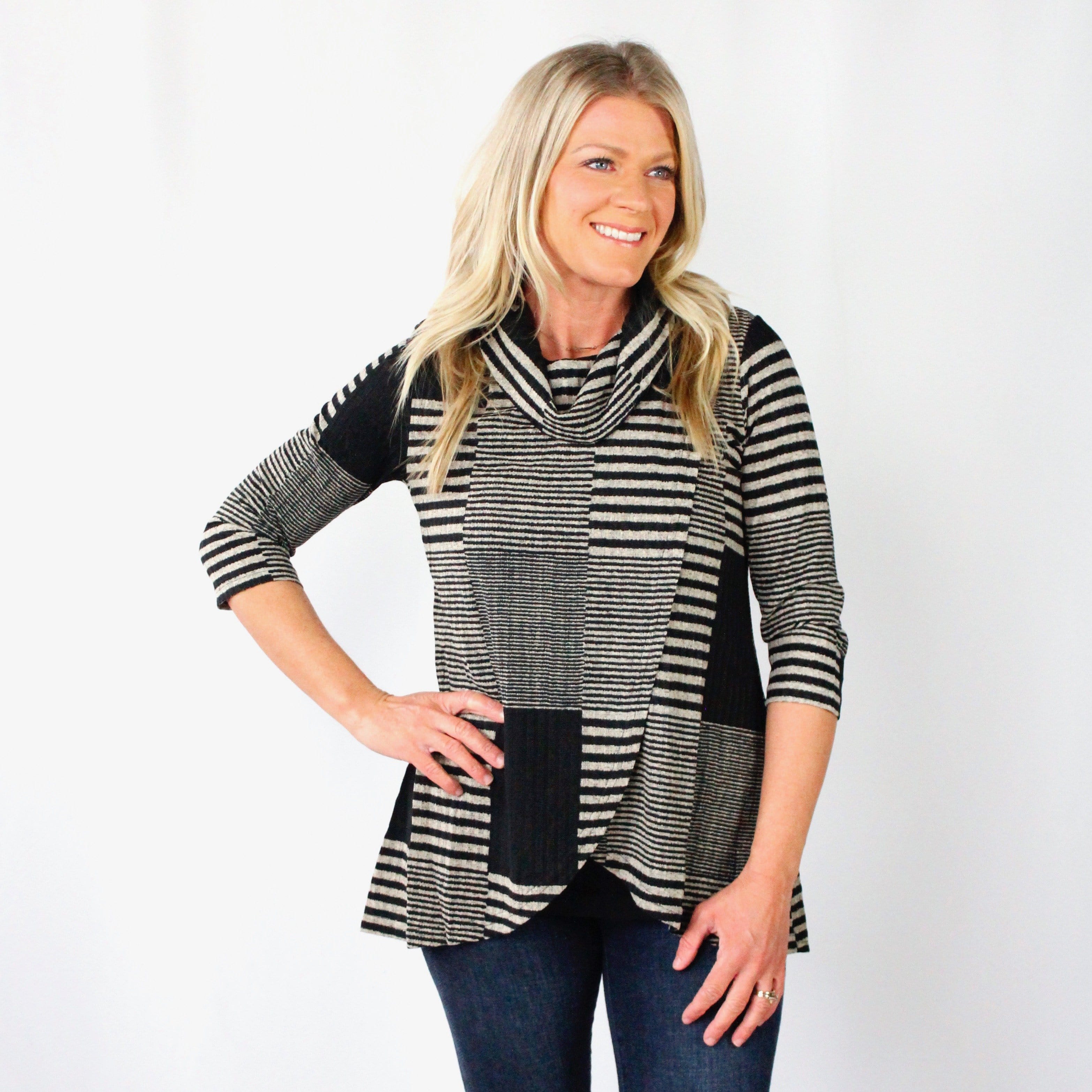 Multi Stripe Patch Crossover Top