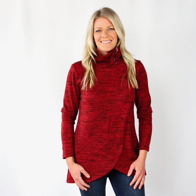 Cowl Zip Neck Tunic