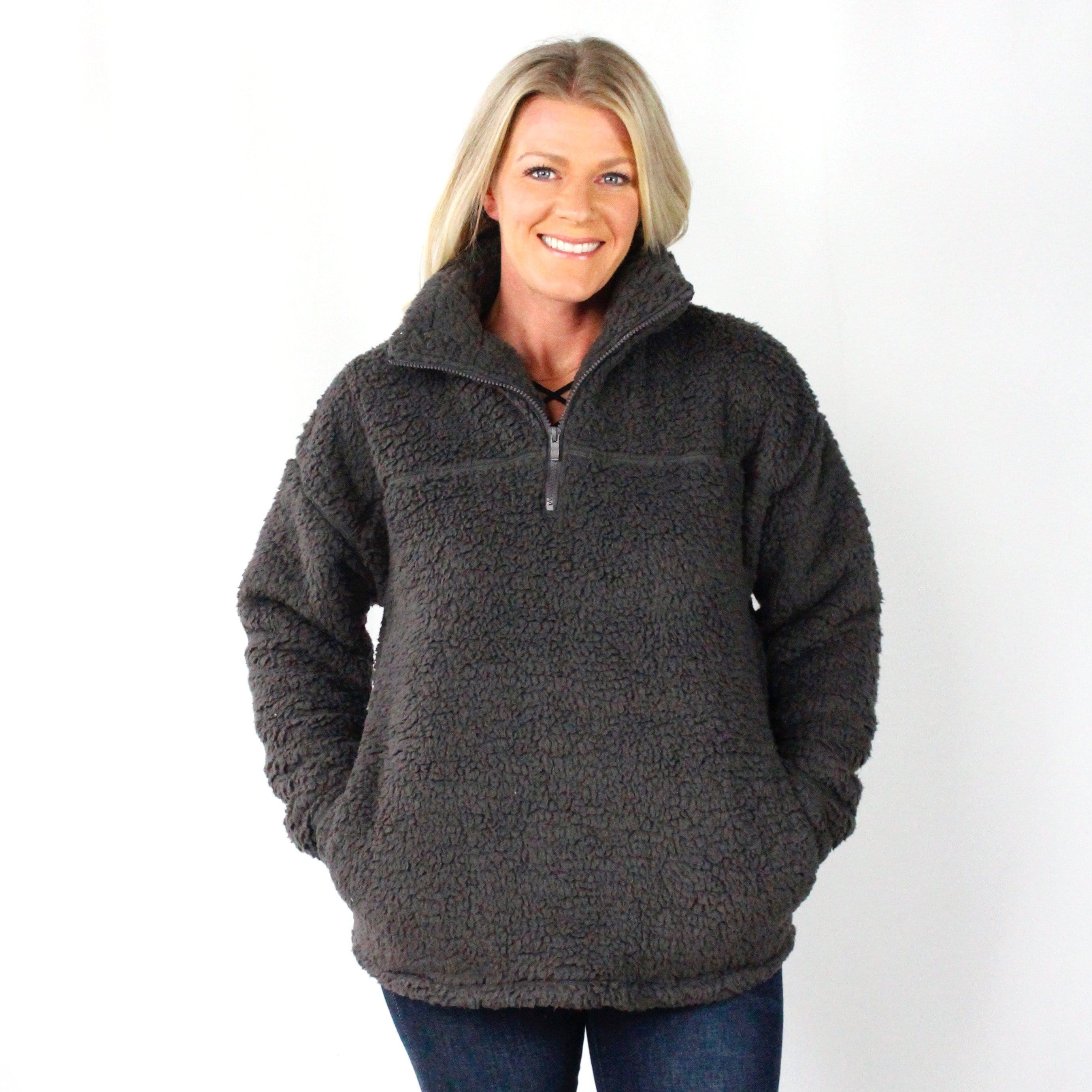 Sherpa Half Zip Pullover