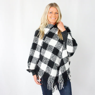 Buffalo Check Poncho