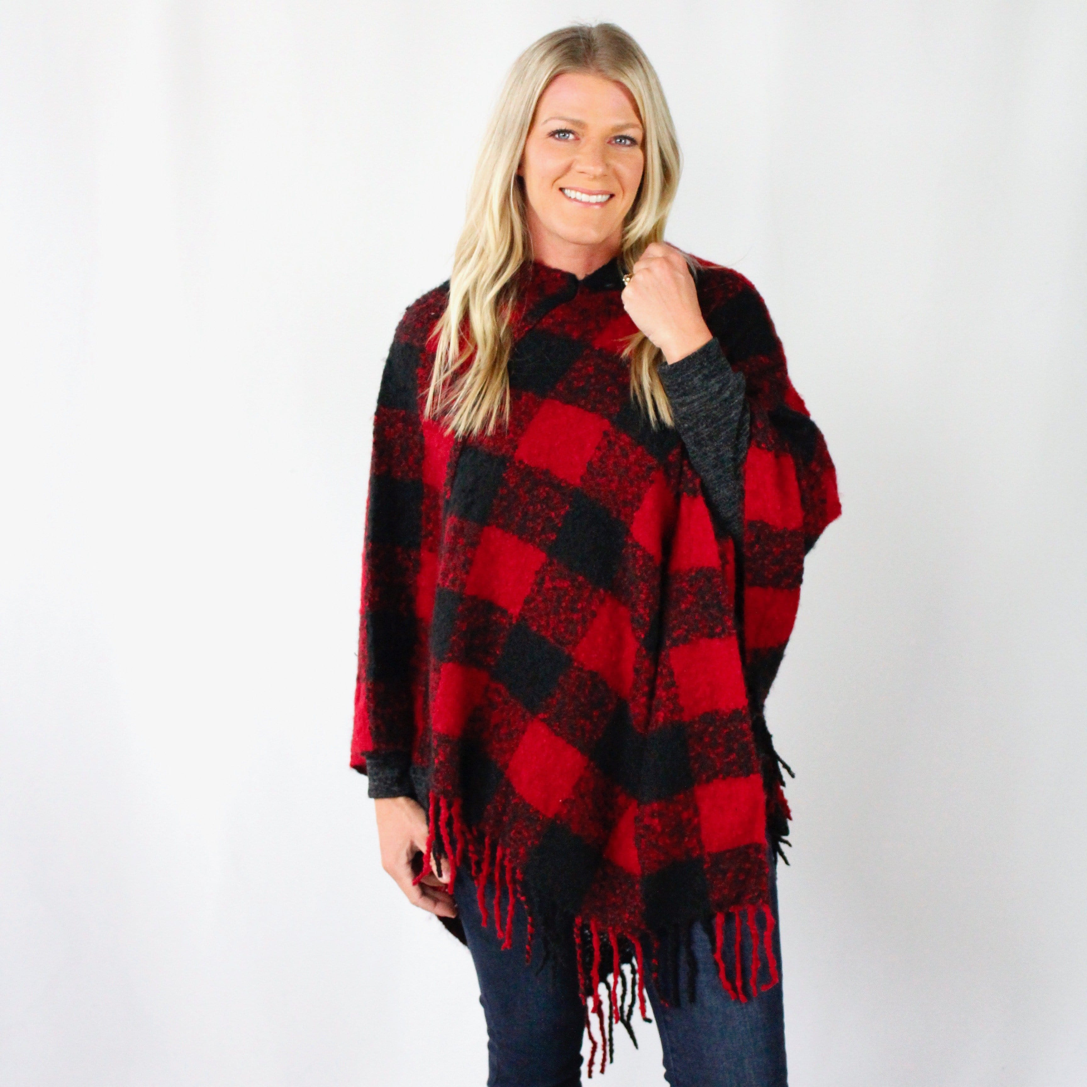 Buffalo Check Poncho