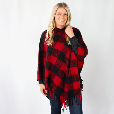Buffalo Check Poncho