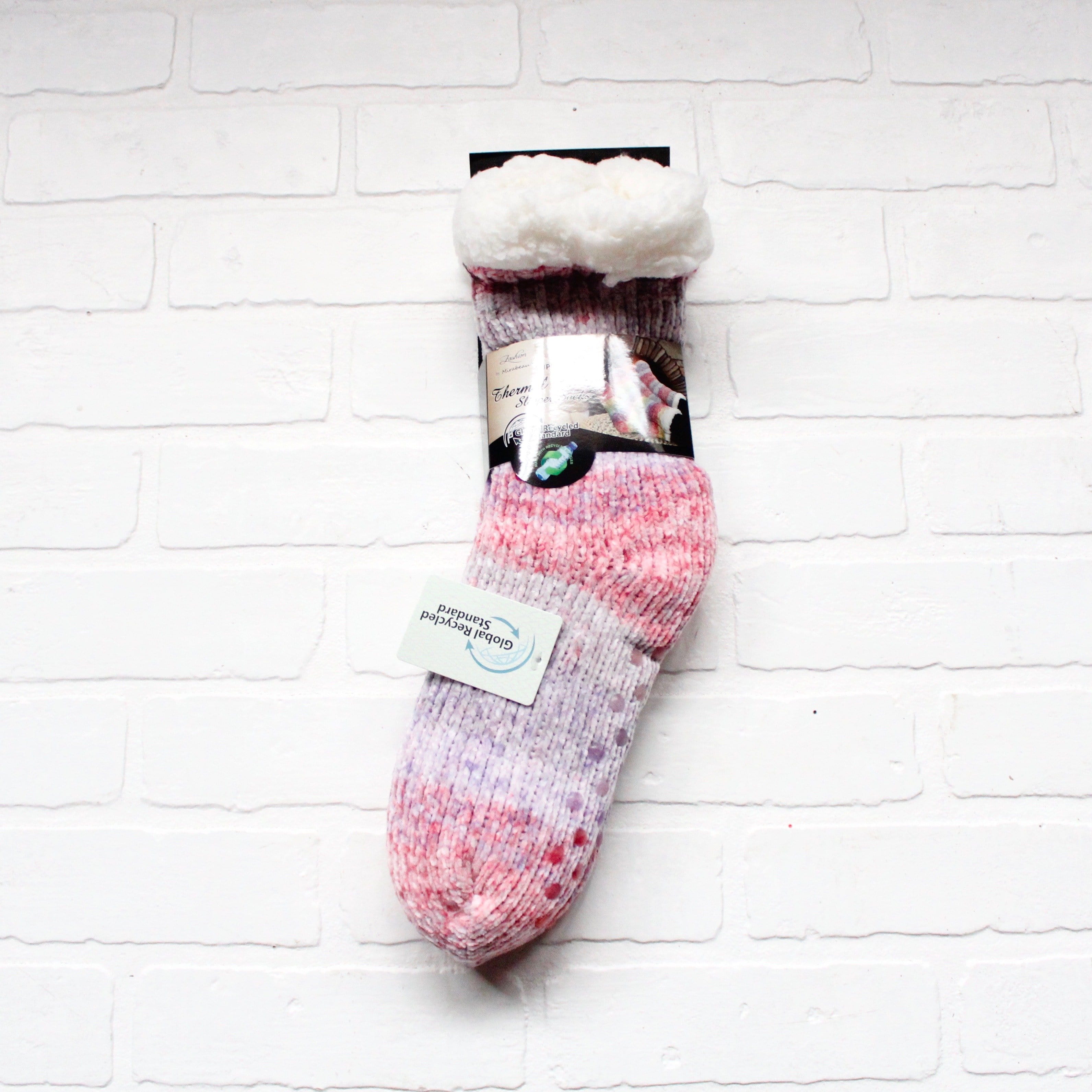 Ombre Yarn Thermal Slipper Socks Asst