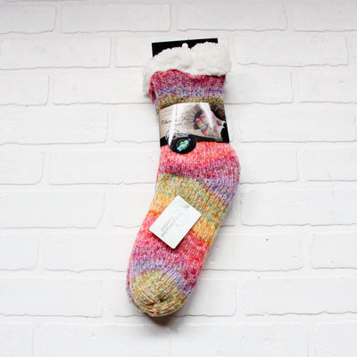 Ombre Yarn Thermal Slipper Socks Asst
