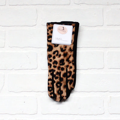 Leopard Print Fashion Gloves Asst
