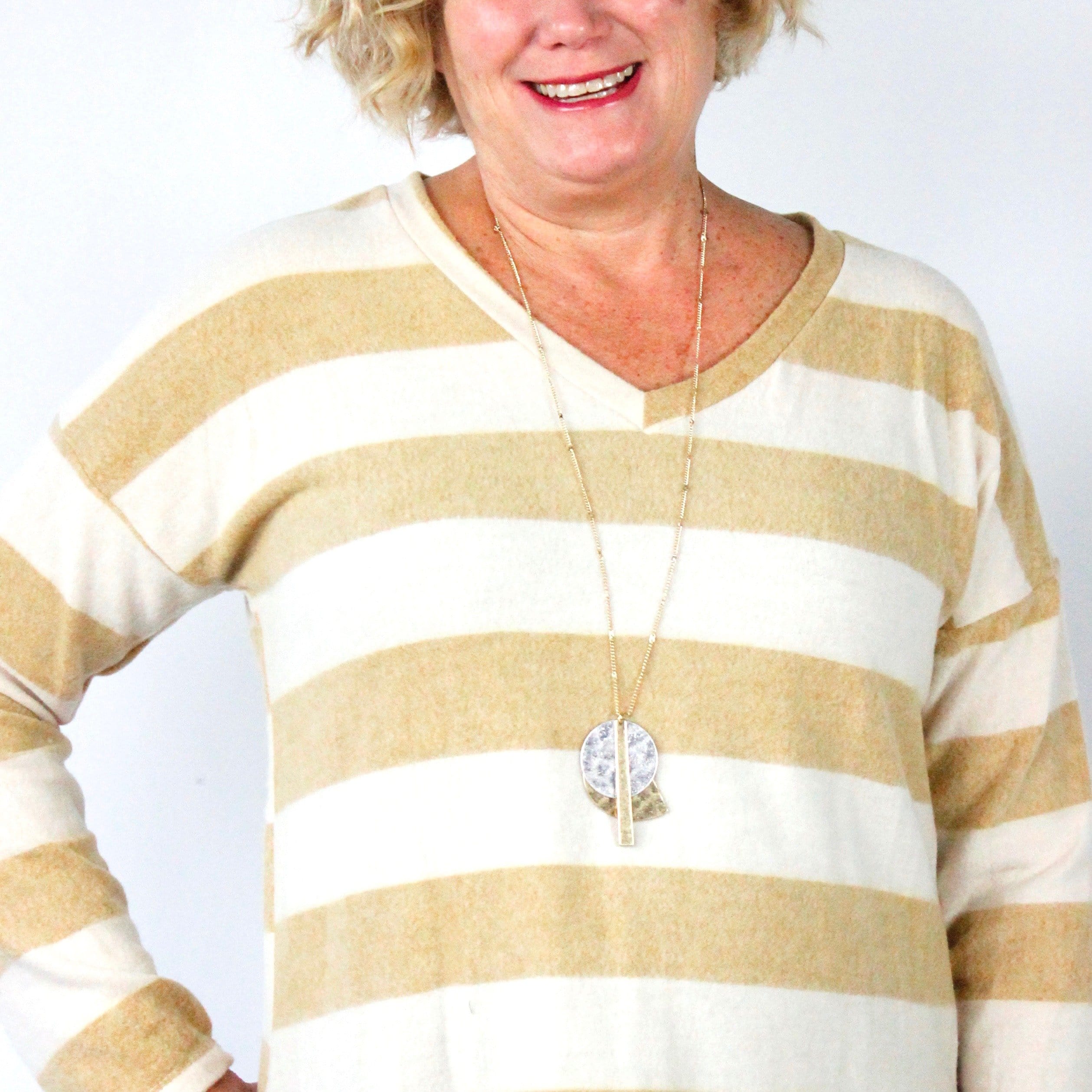 Gold Stack Pendant Necklace