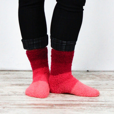 Colorblock Plush Butter Crew Sock