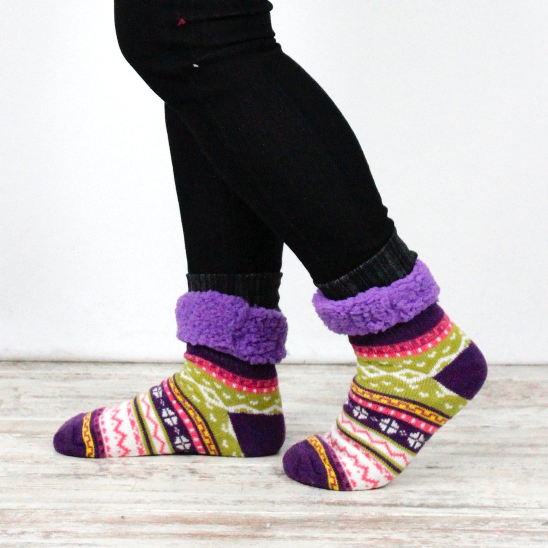 Bright Sherpa Lined Socks
