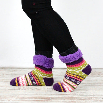 Bright Sherpa Lined Socks