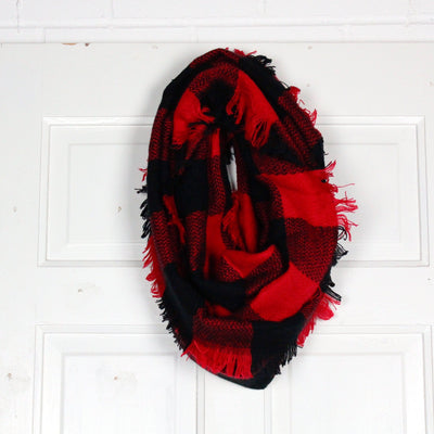 Buffalo Plaid Infinity Scarf