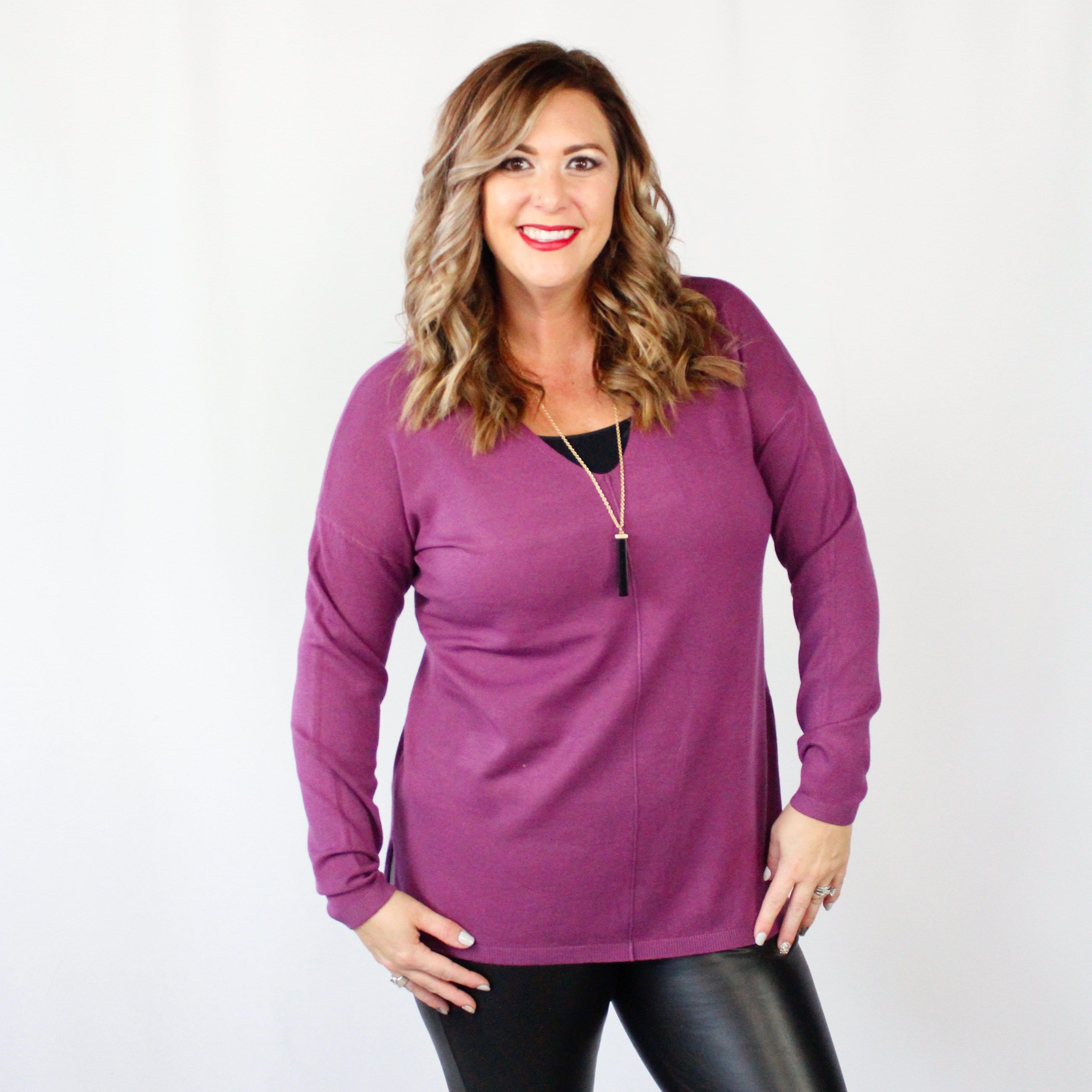 Center Seamed Butter Soft Pullover