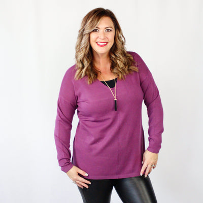 Center Seamed Butter Soft Pullover