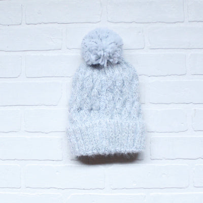 Sherpa Lined Cuff Pom Hat