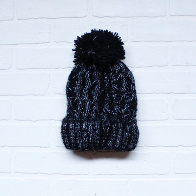 Sherpa Lined Cuff Pom Hat