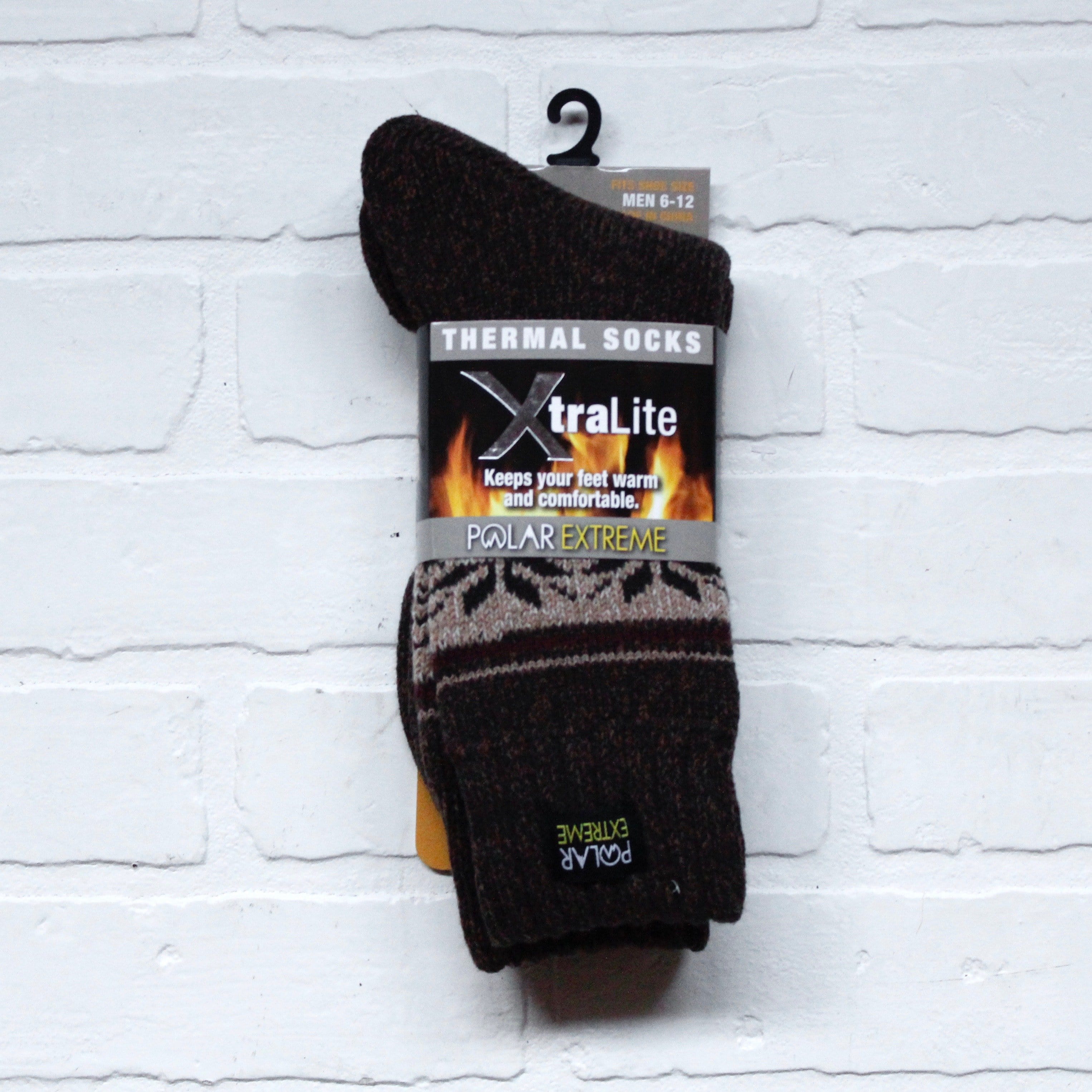 Polar Extreme Heat Men's Fairisle Brush Sock