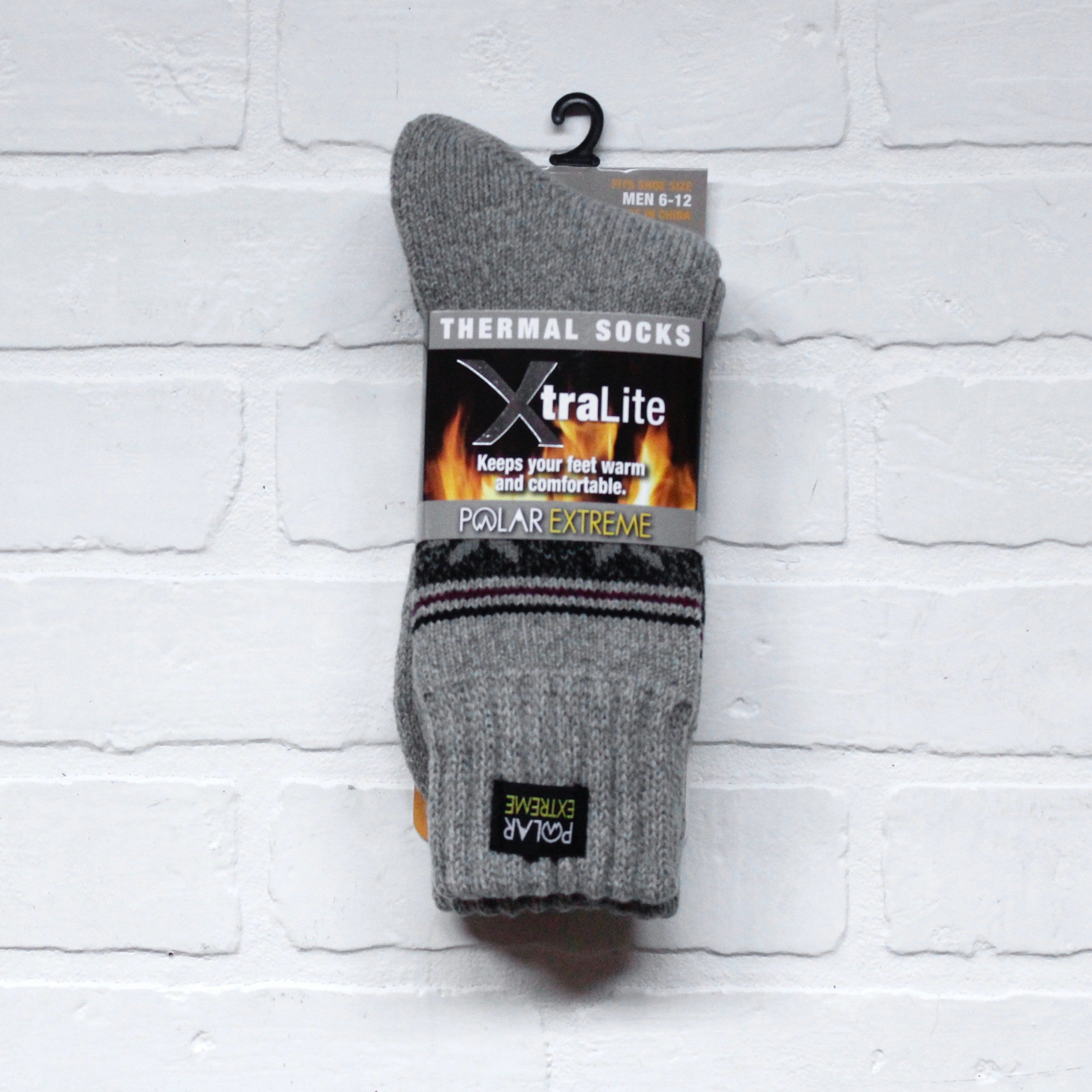 Polar Extreme Heat Men's Fairisle Brush Sock