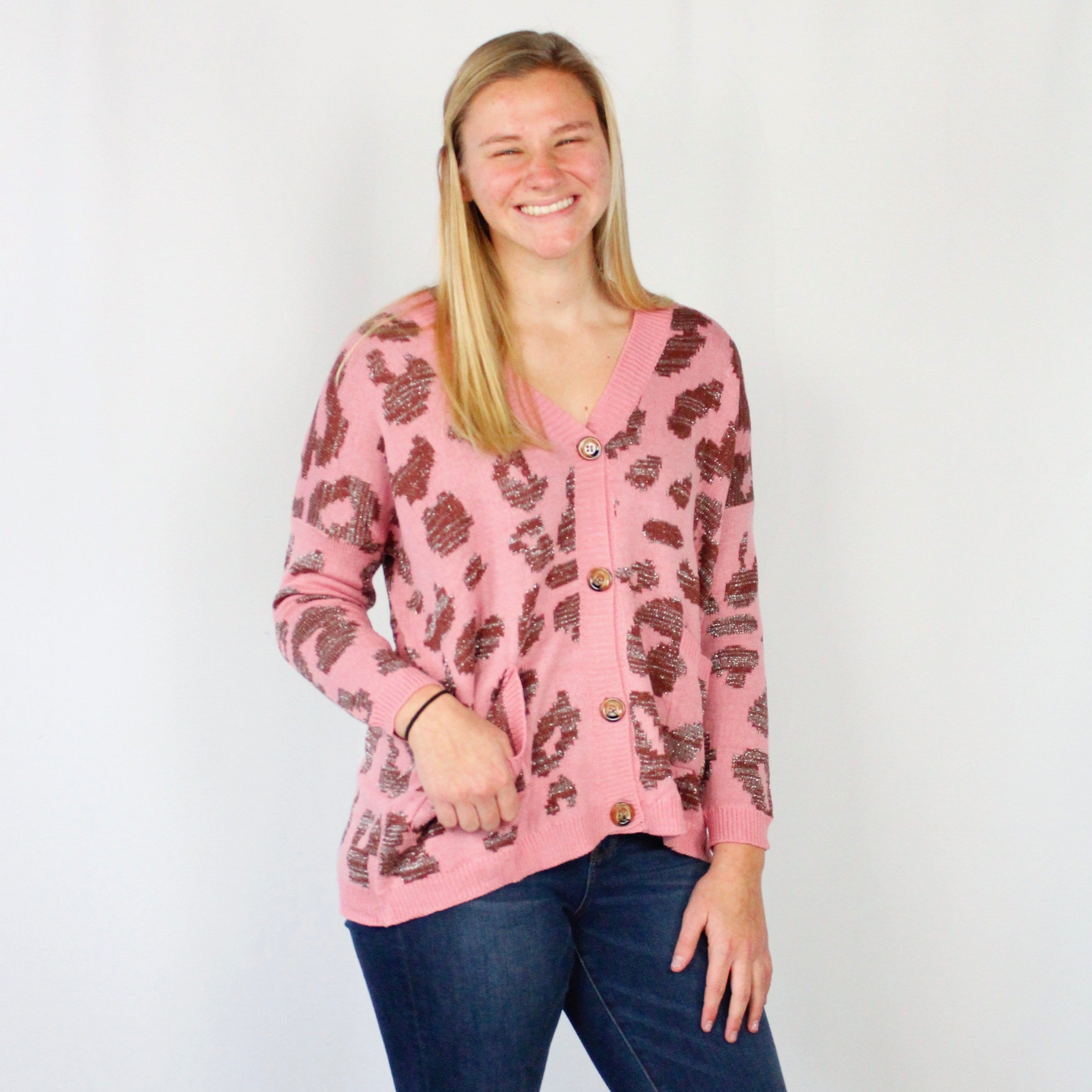 Leopard Shine Cardigan