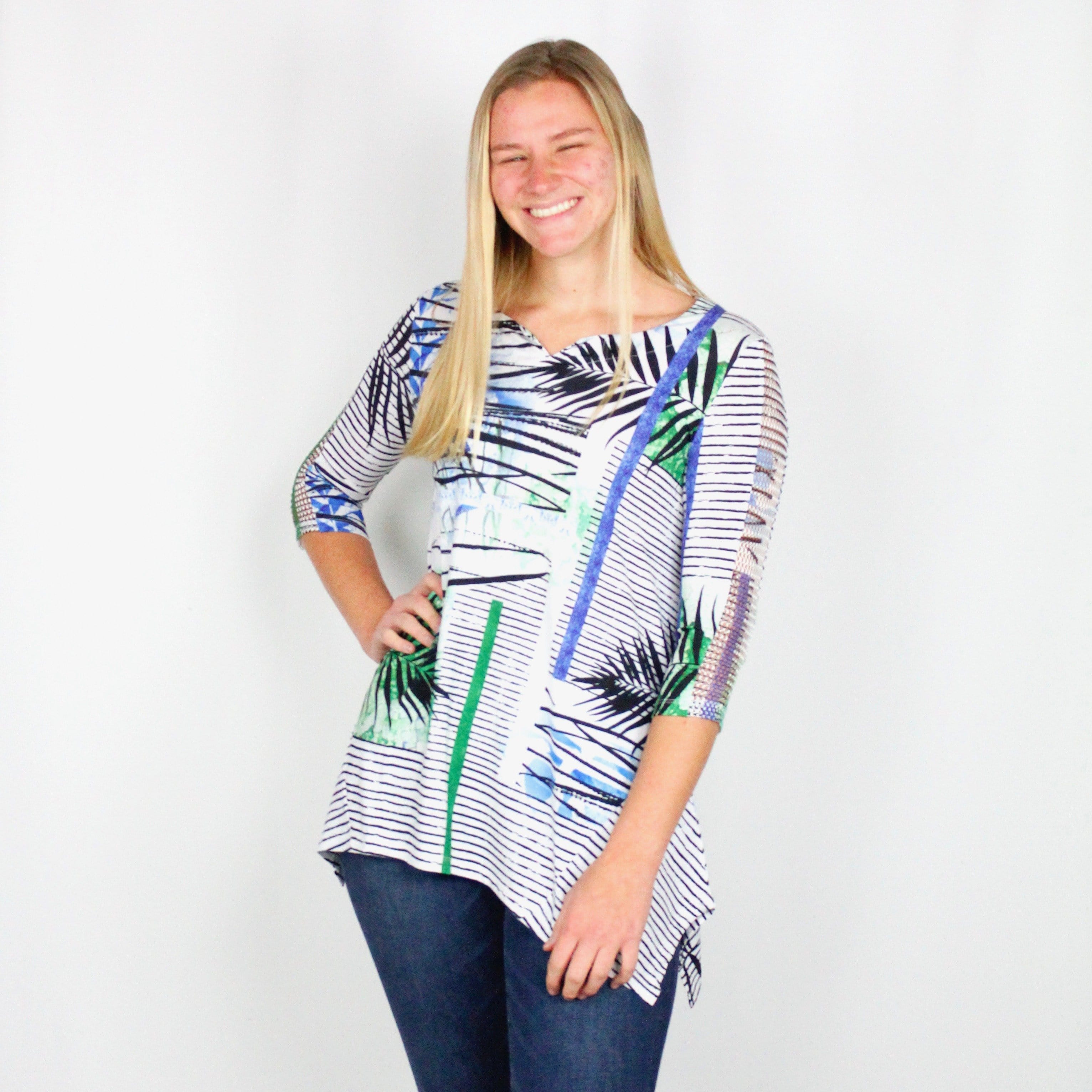 Tropical Floral Print Top