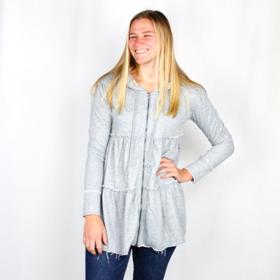 Tier Ruffle Hoodie