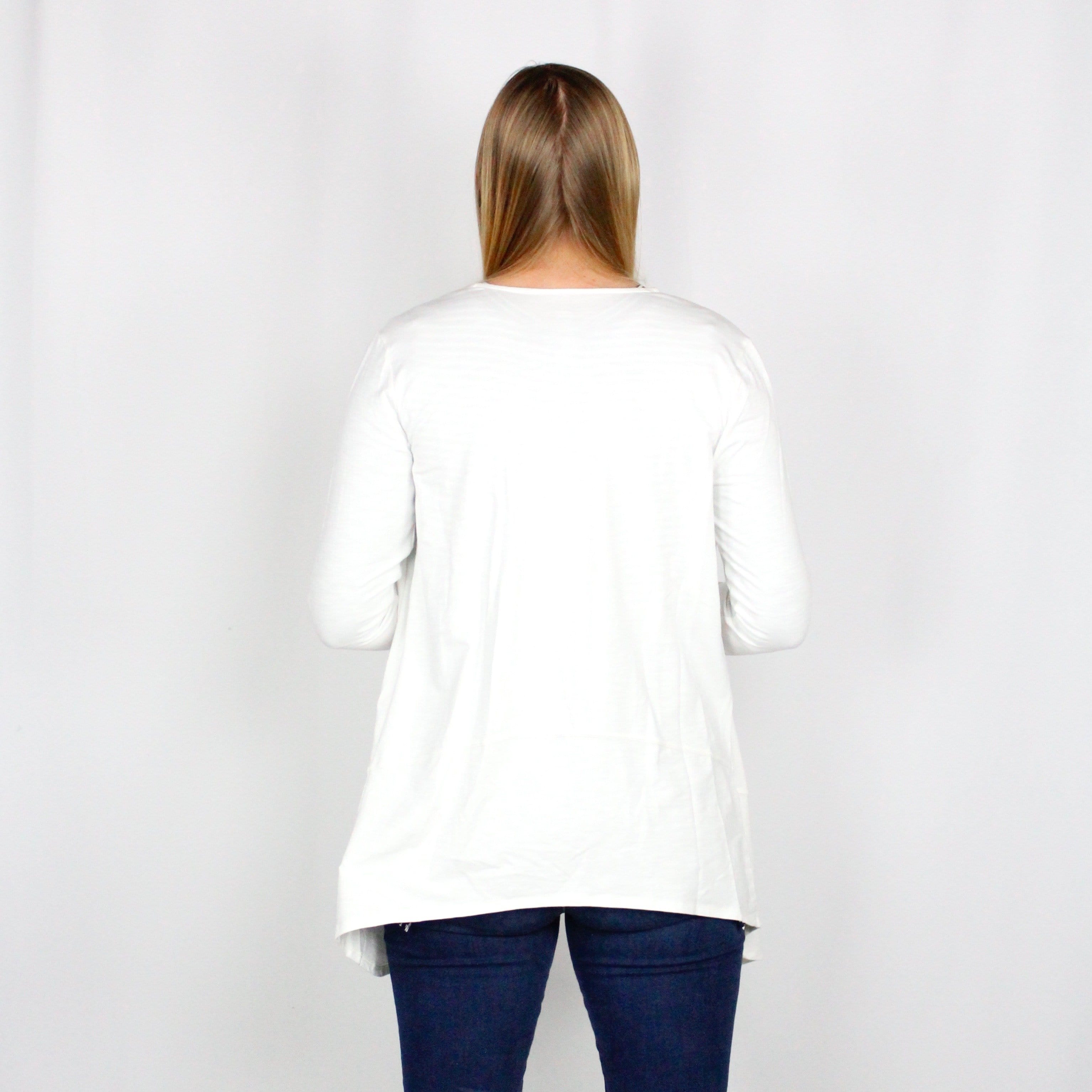 White Basic Cardigan