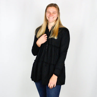 Tier Ruffle Hoodie