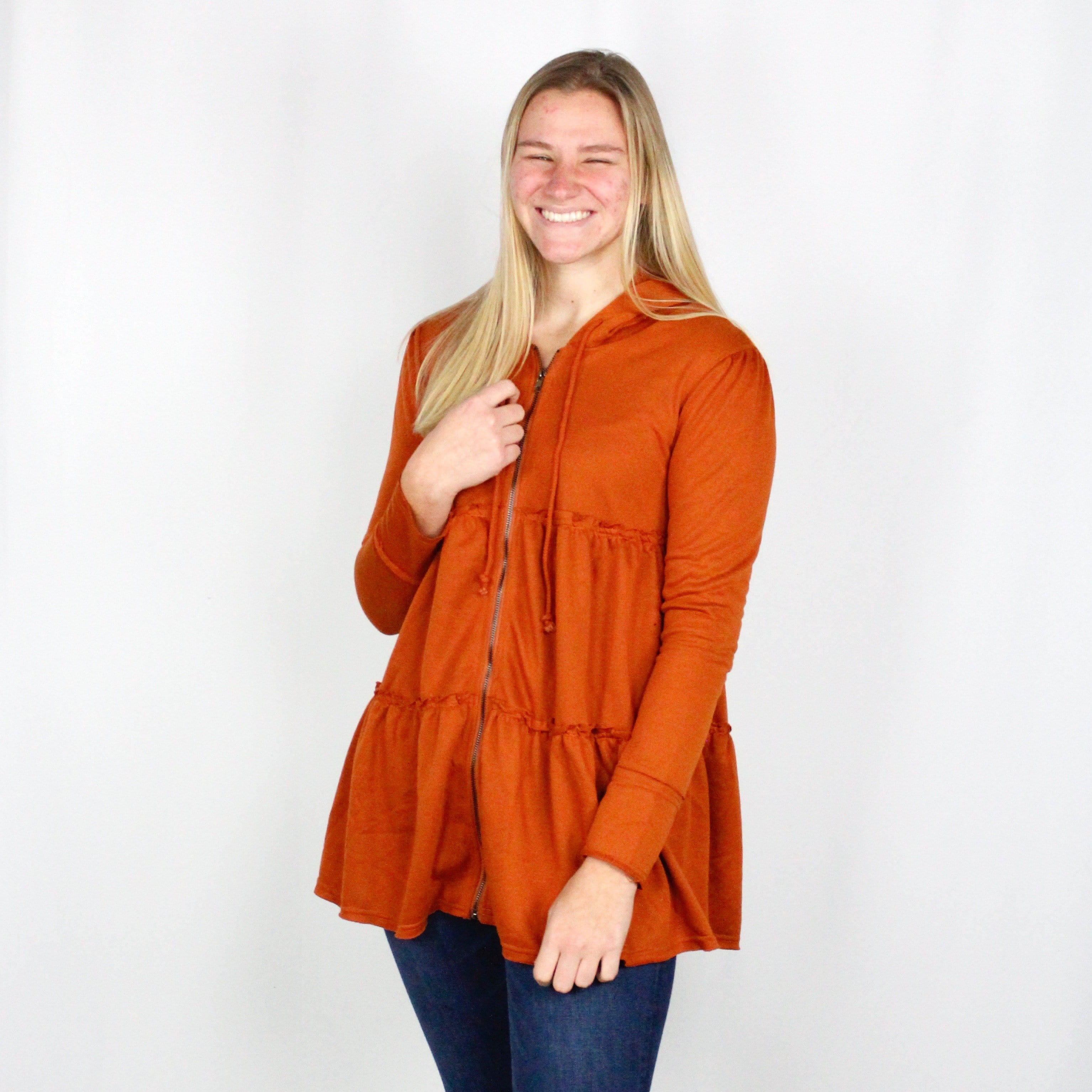 Tier Ruffle Hoodie