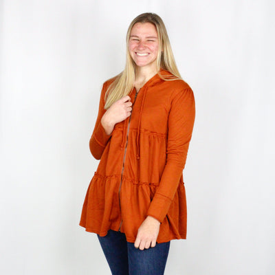 Tier Ruffle Hoodie