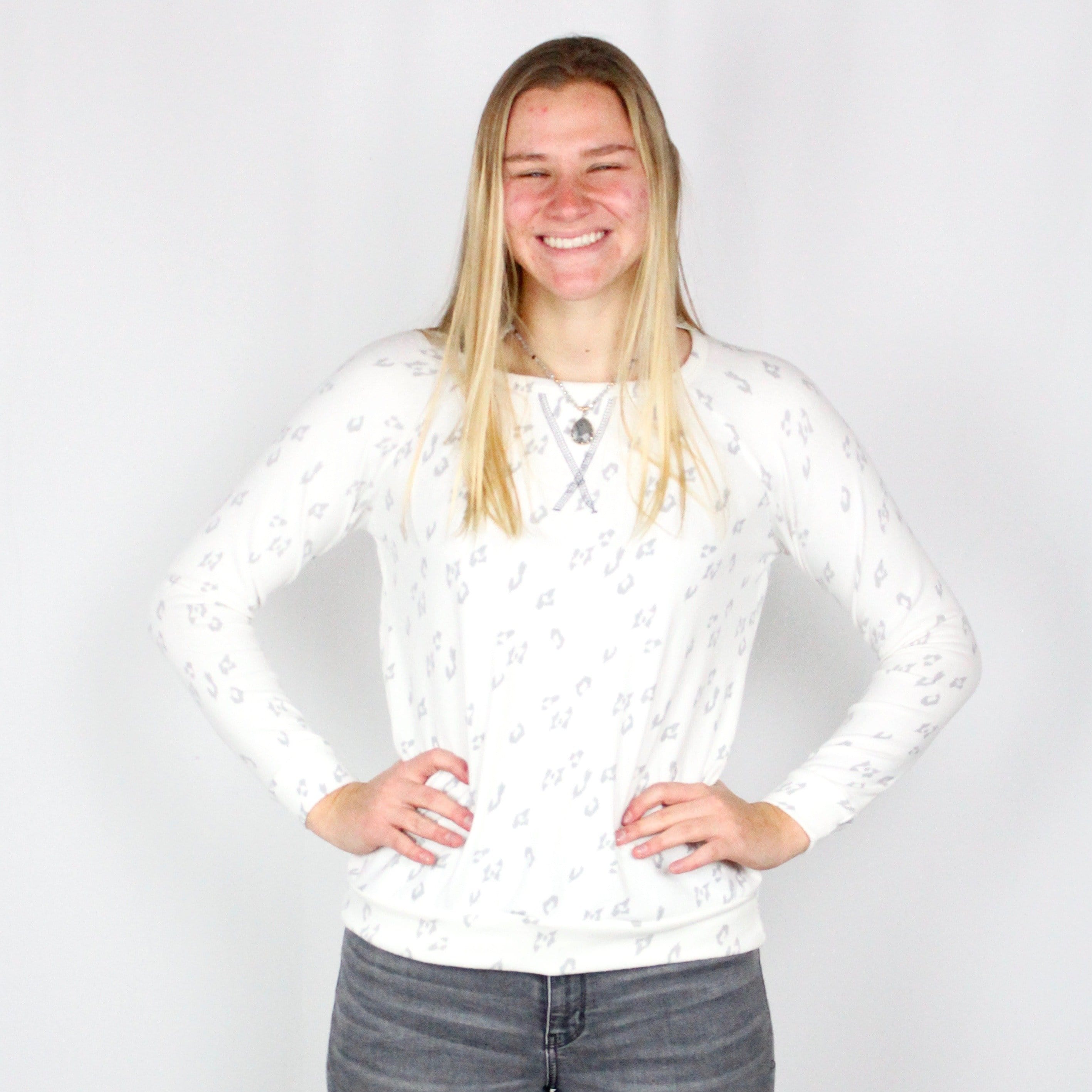 Cheetah Raglan Top