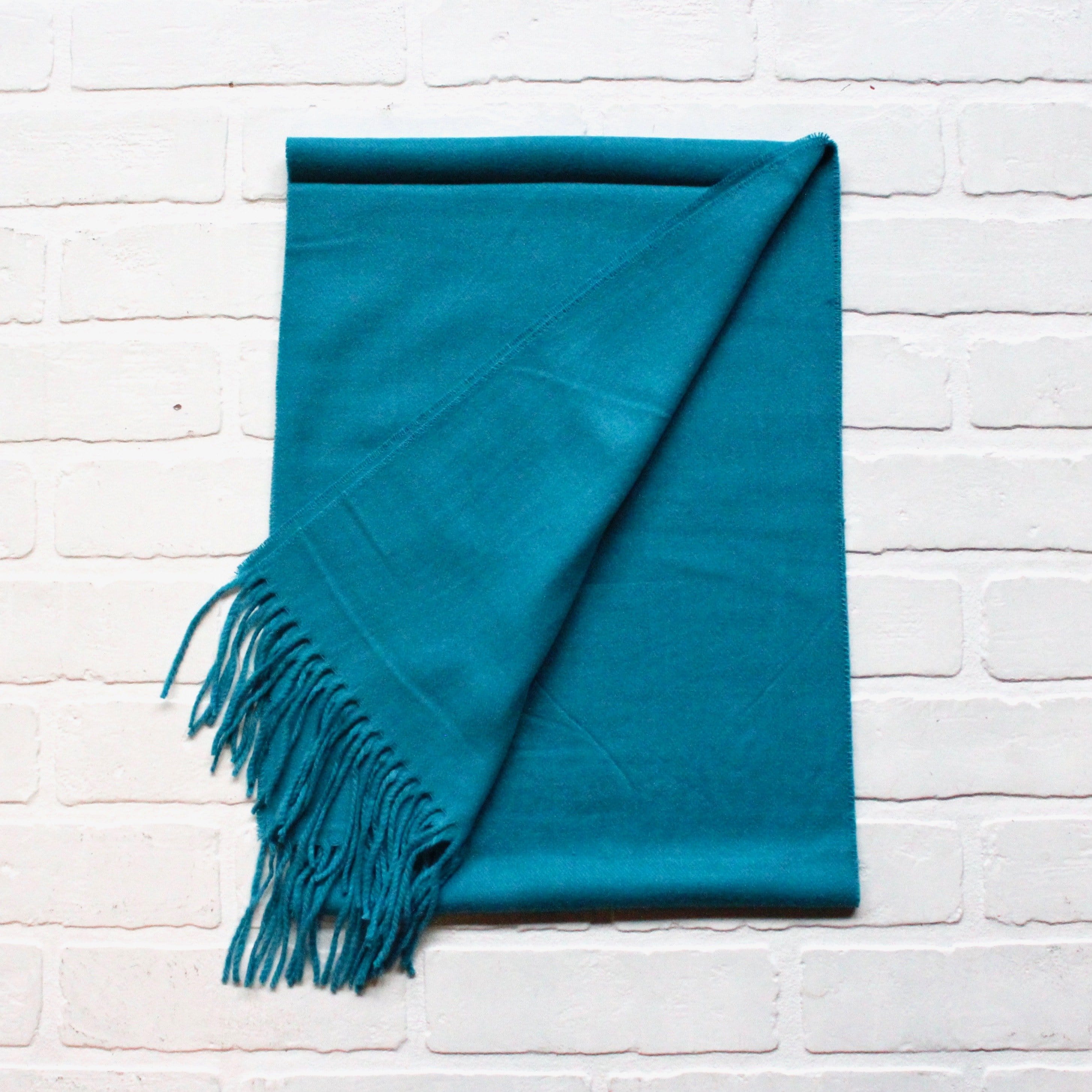 Cashmere Feel Scarf Turquoise Solid
