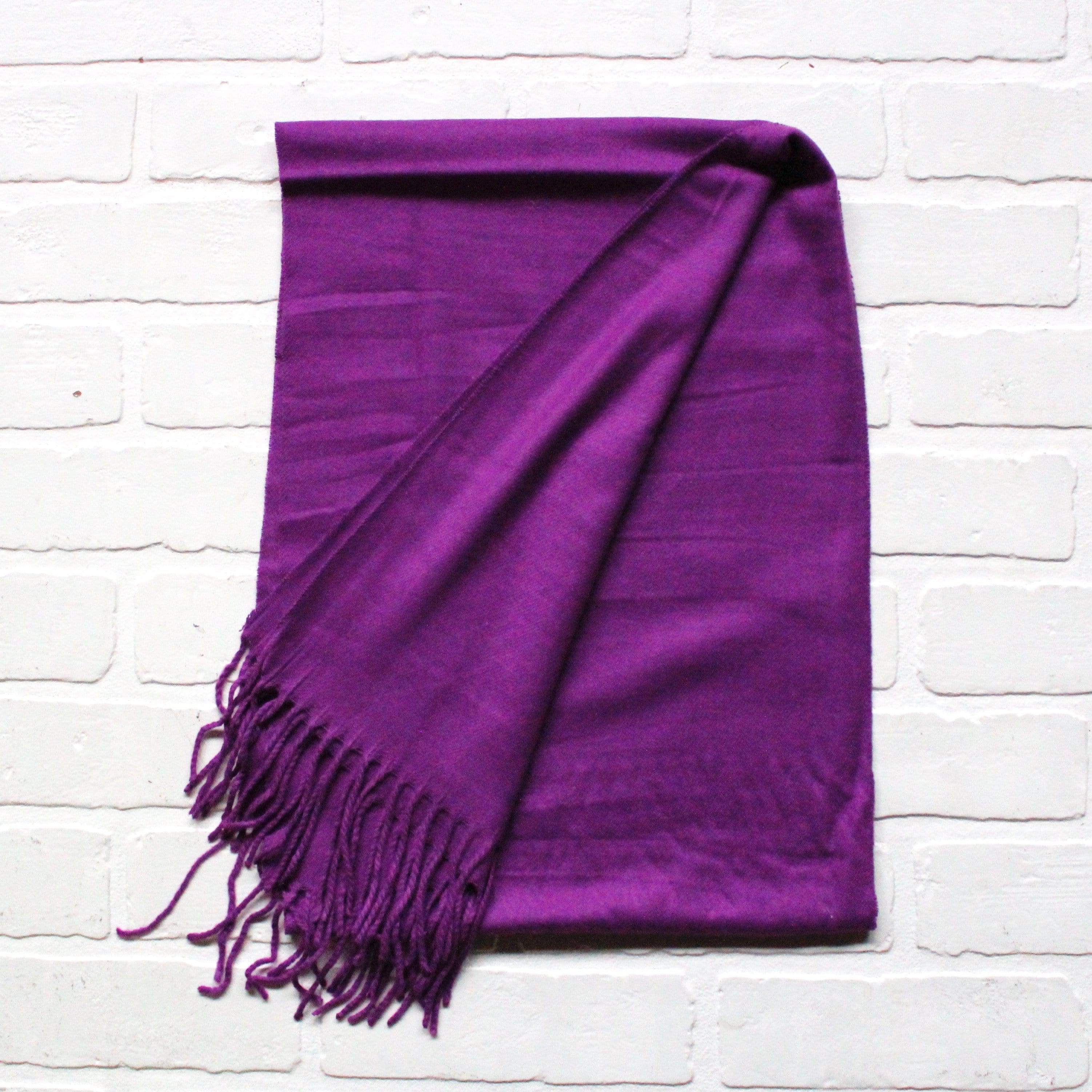 Cashmere Feel Scarf Violet Solid