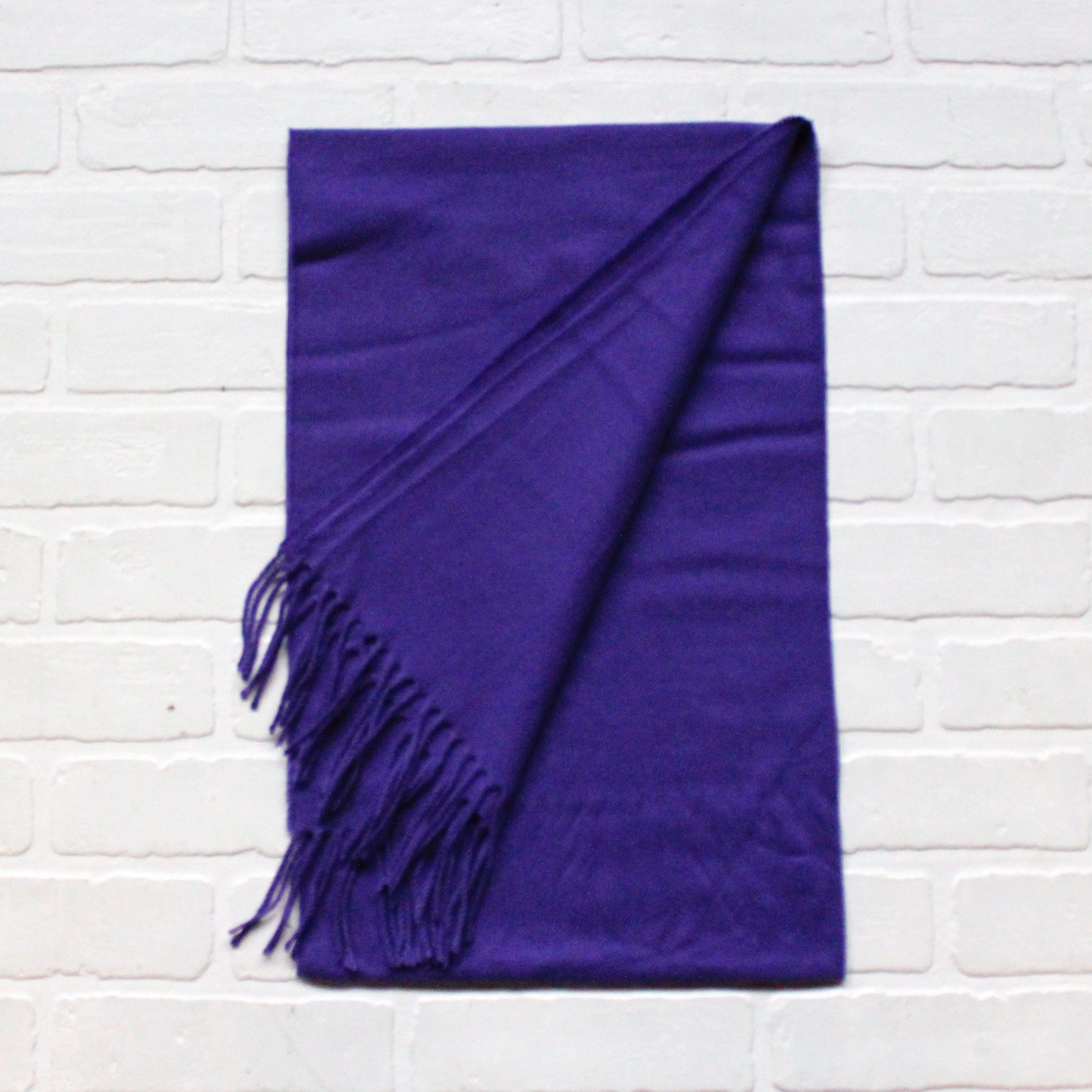 Cashmere Feel Scarf Blue Violet Solid