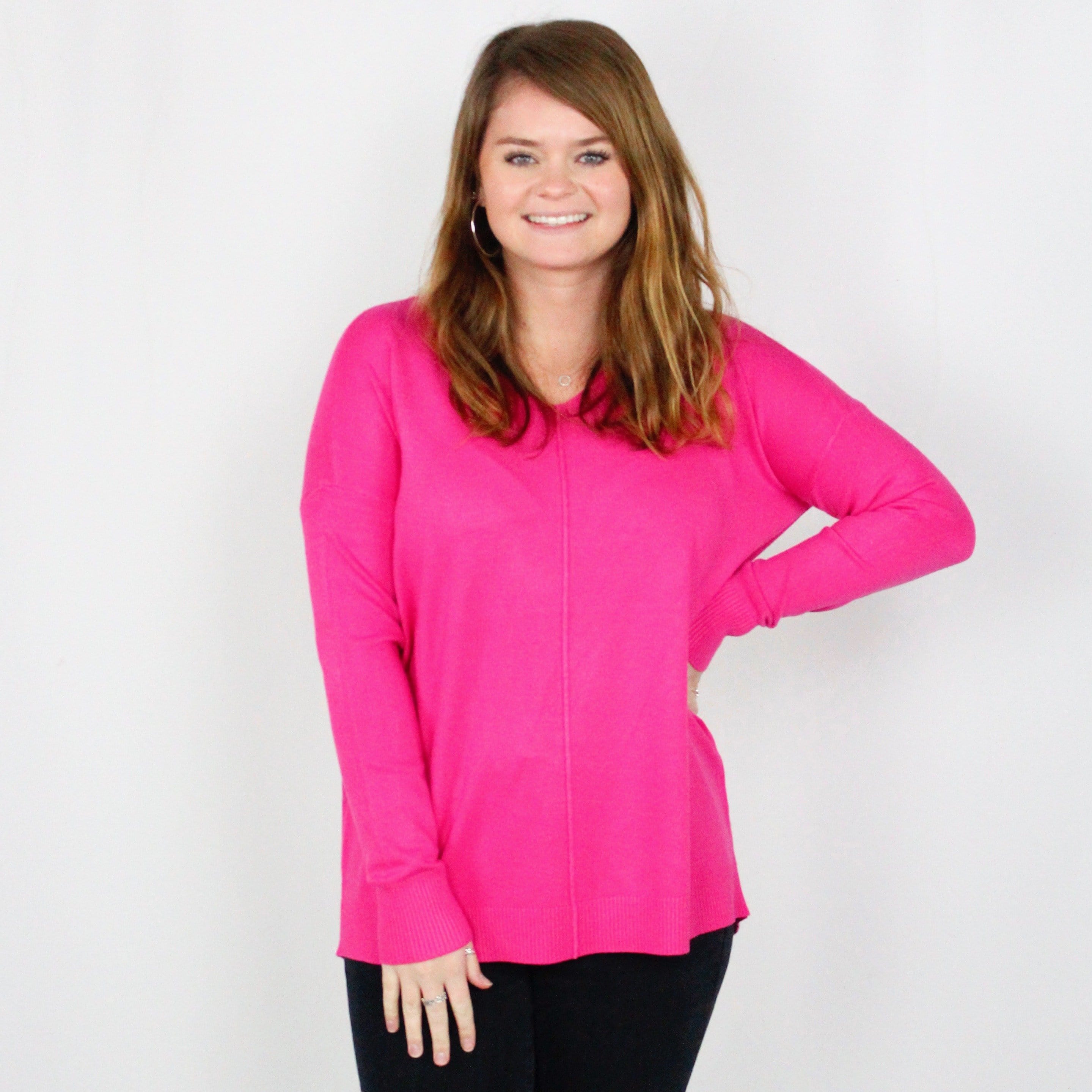Winter Bright Vneck Sweater