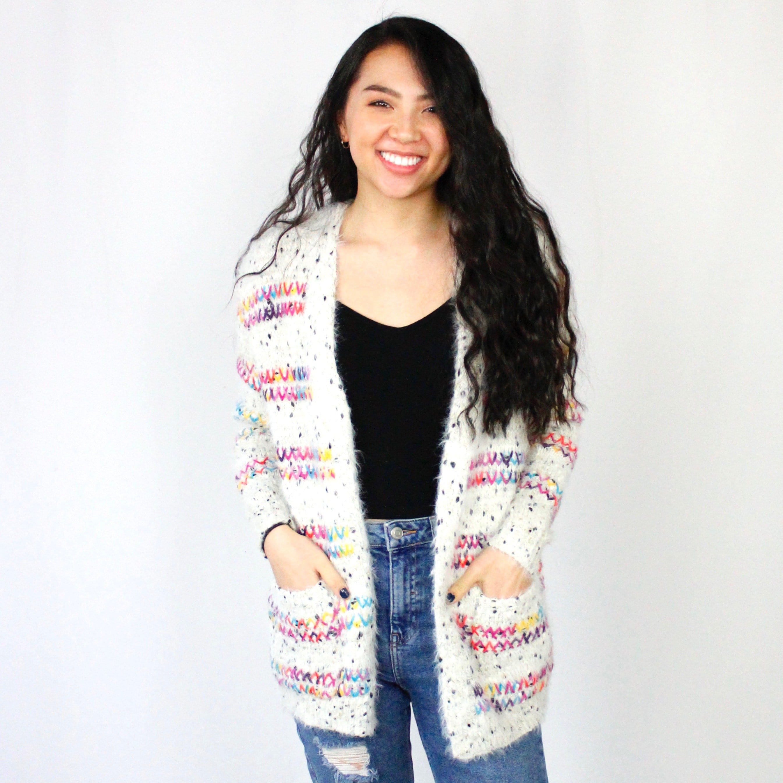 Stitch Texture Pocket Cardigan