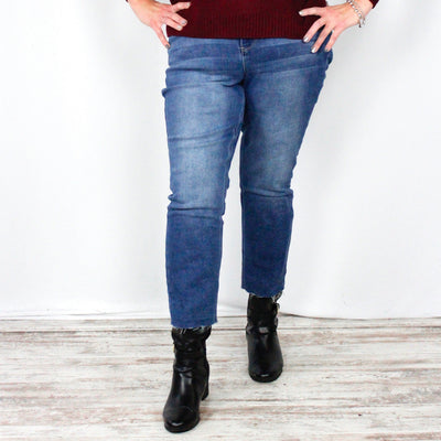 Vintage Raw Hem Straight Leg Denim