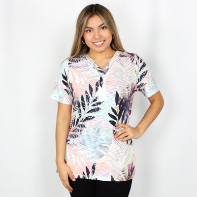 Multi Palm Sequin Detail Top