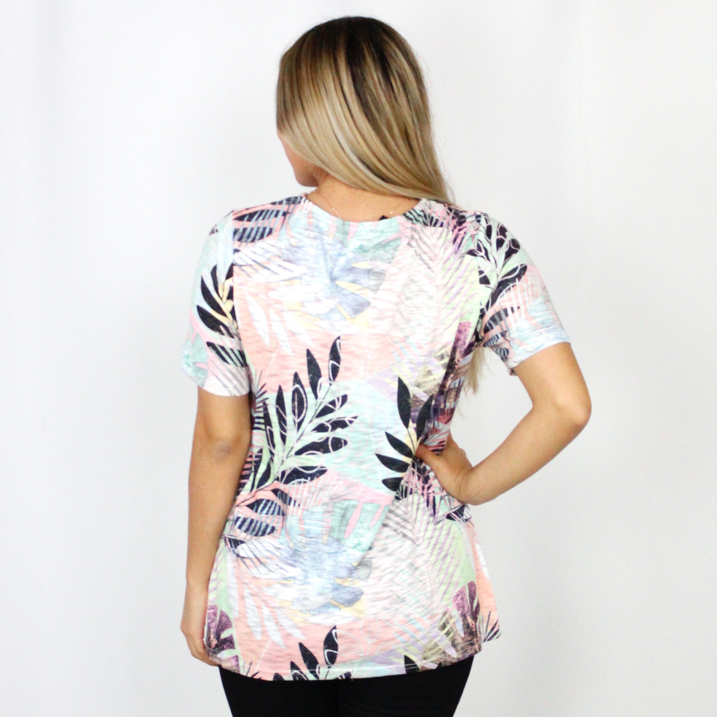 Multi Palm Sequin Detail Top
