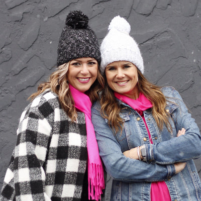 Sherpa Lined Cuff Pom Hat