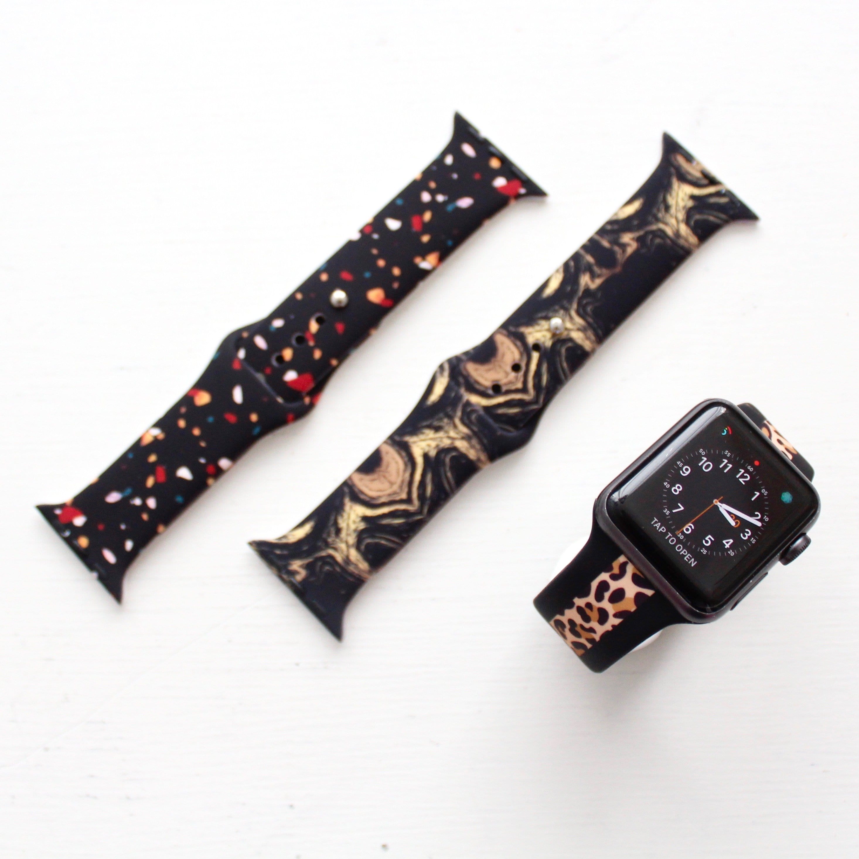Leopard Stripe Silicone Watch Band