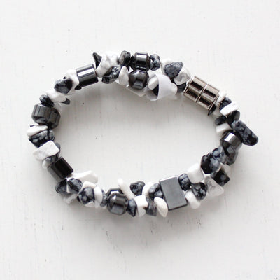 Black & White Mix Magnetic Bracelet