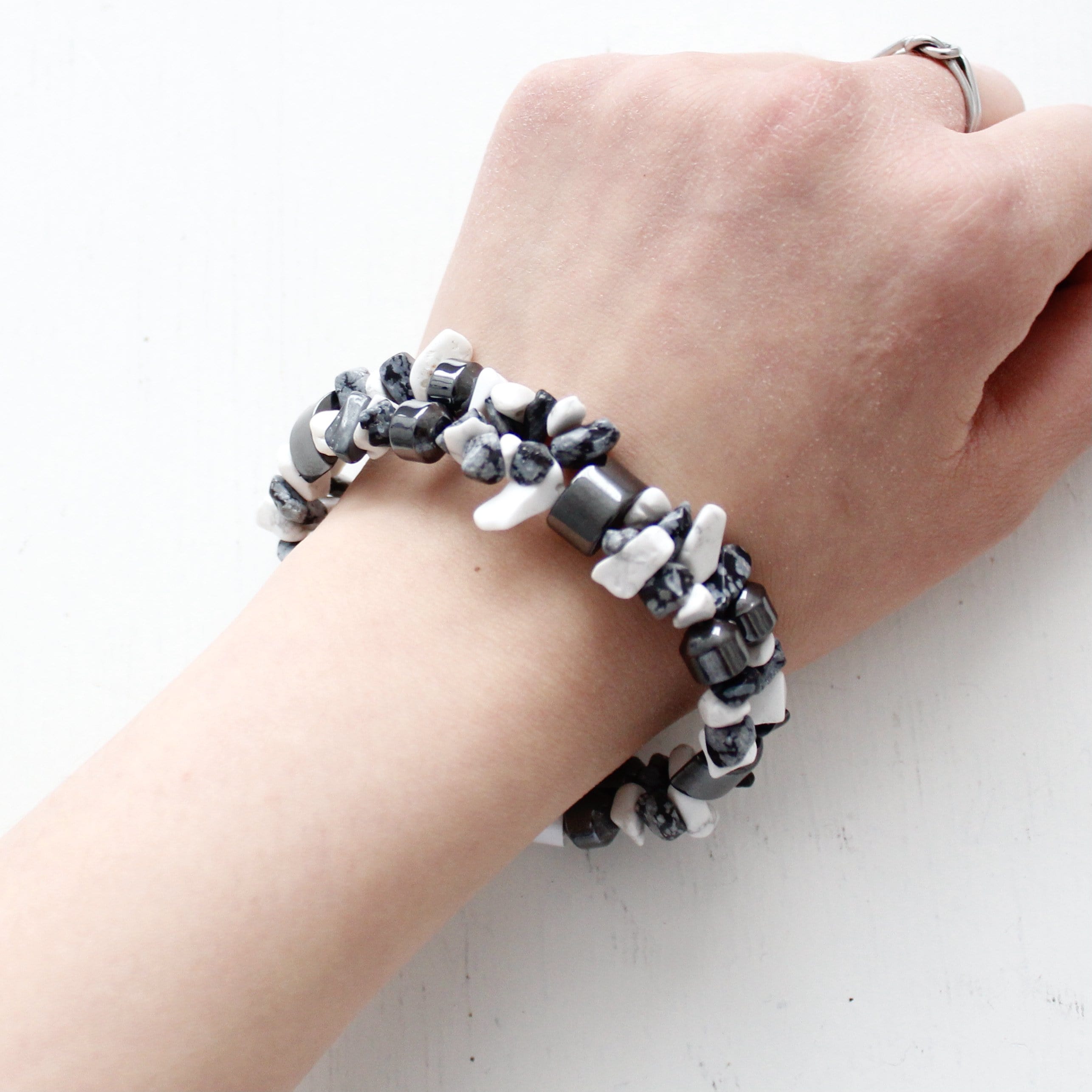 Black & White Mix Magnetic Bracelet