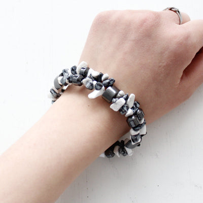 Black & White Mix Magnetic Bracelet