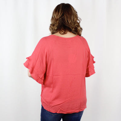 Rouge Layered Ruffle Sleeve Top