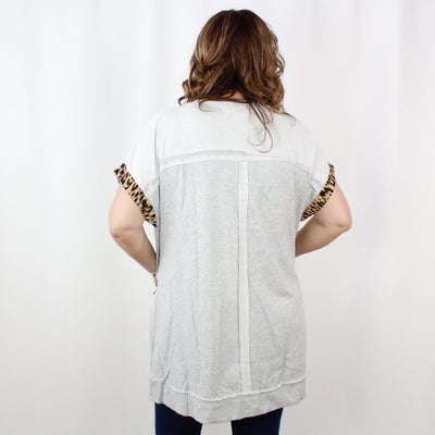 Grey French Terry Animal Pocket Dress
