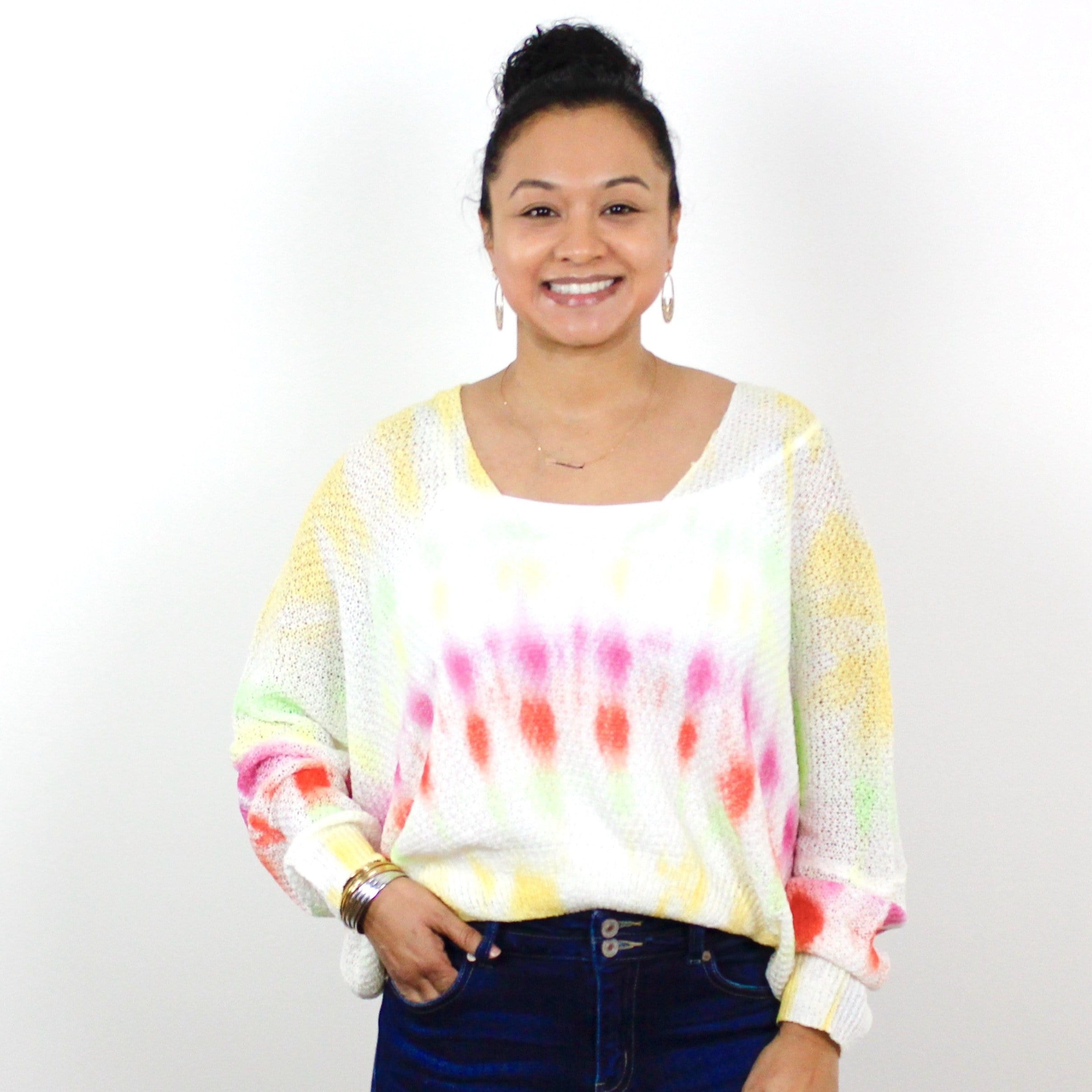 Rainbow Sherbet Sweater Top