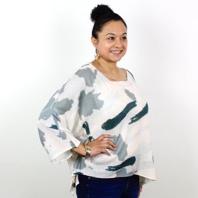 Lightweight Camo Sweater Top