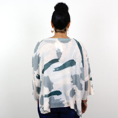 Lightweight Camo Sweater Top