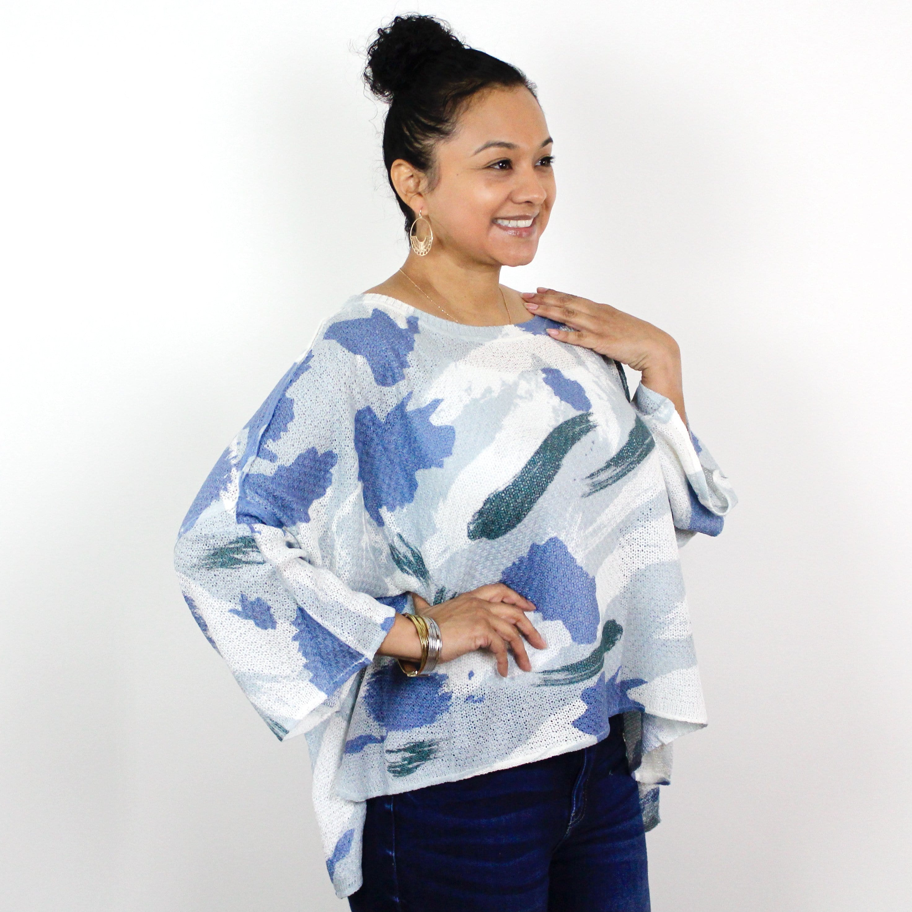 Lightweight Camo Sweater Top