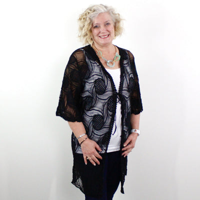 Black Lace Kimono