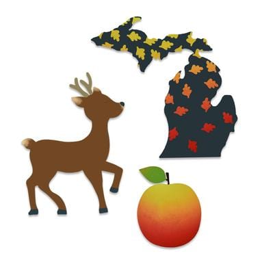 Michigan Icons w/Deer Magnets