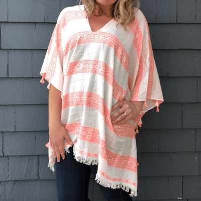 Embroidered Eye Cat Poncho